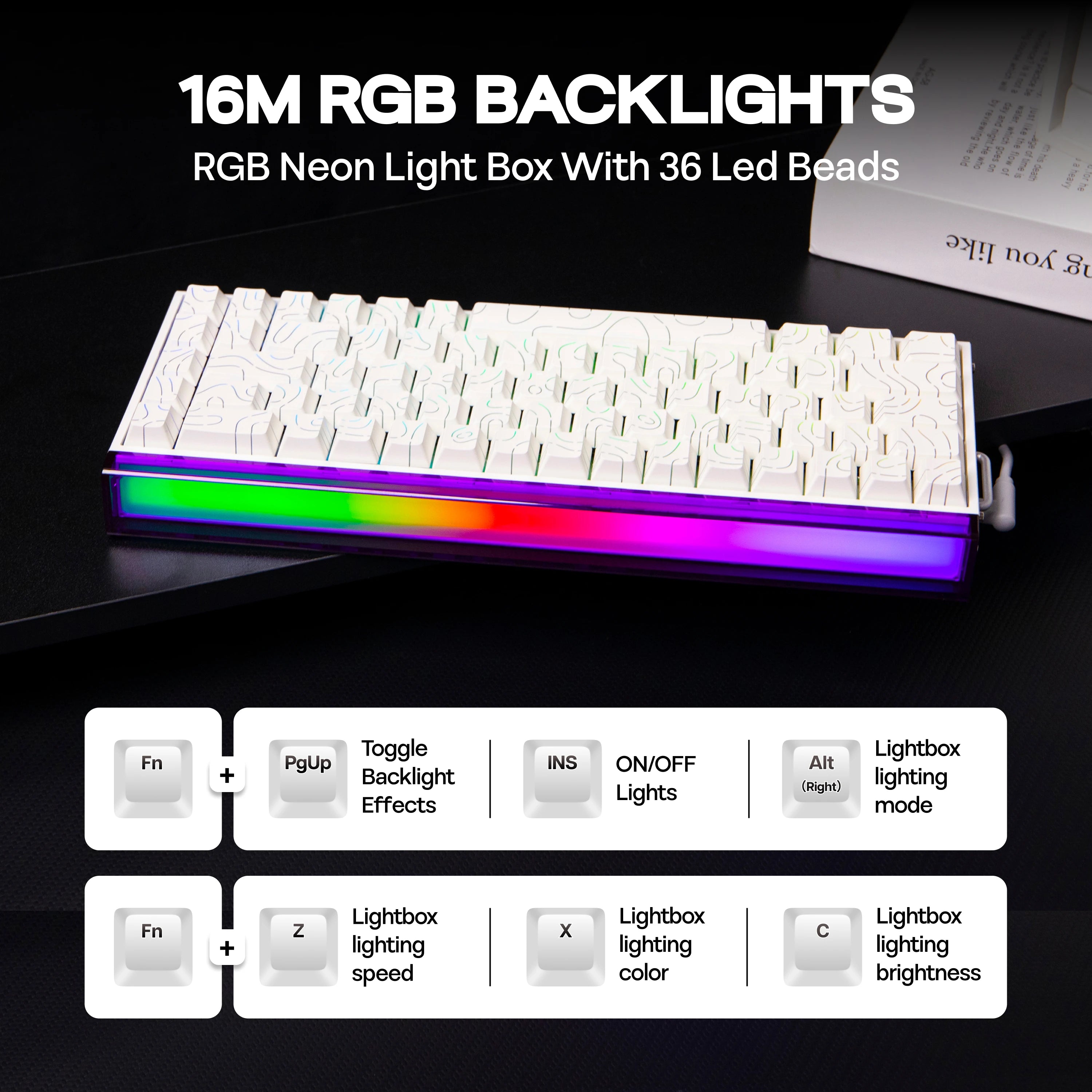 AULA Hero68 HE 65% ANSI US Layout Hot-Swap Wired Magnetic Gaming Keyboard 8kHZ Rapid Hall Effect Switch RGB Backlight Light Box