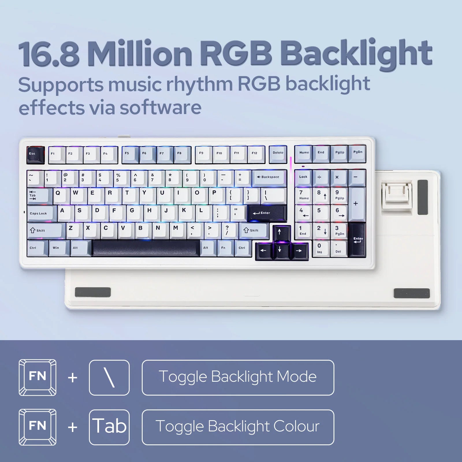 EPOMAKER x AULA F99 98% Gasket-Mounted Wired/BT/2.4GHz Wireless NKRO Mechanical Keyboard North-facing RGB 8000mAh Battery