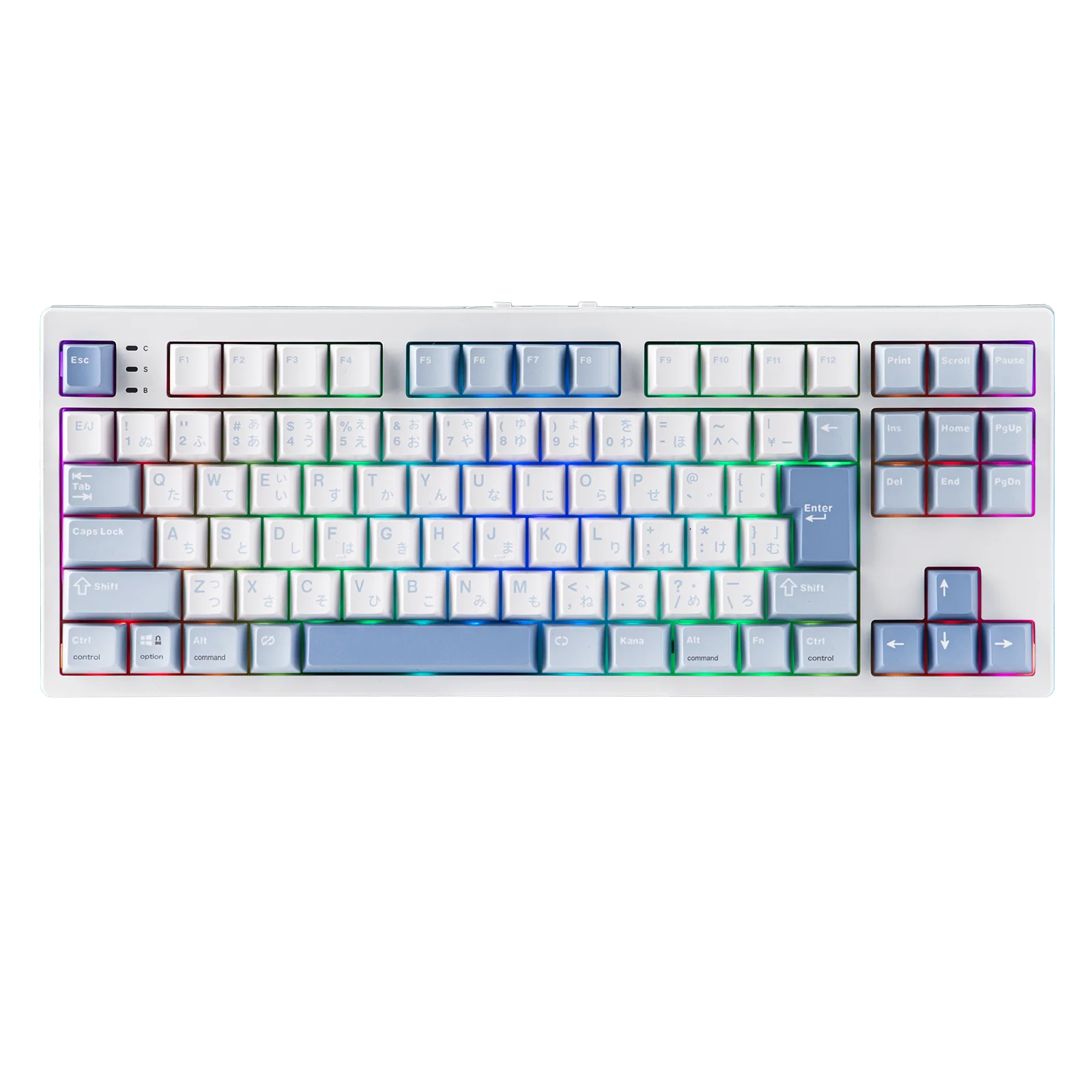 EPOMAKER TH87 JIS Japanese Version TKL Layout Wired/Bluetooth/2.4GHz Wireless Mechanical Keyboard 10000mAh Battery RGB Backlight