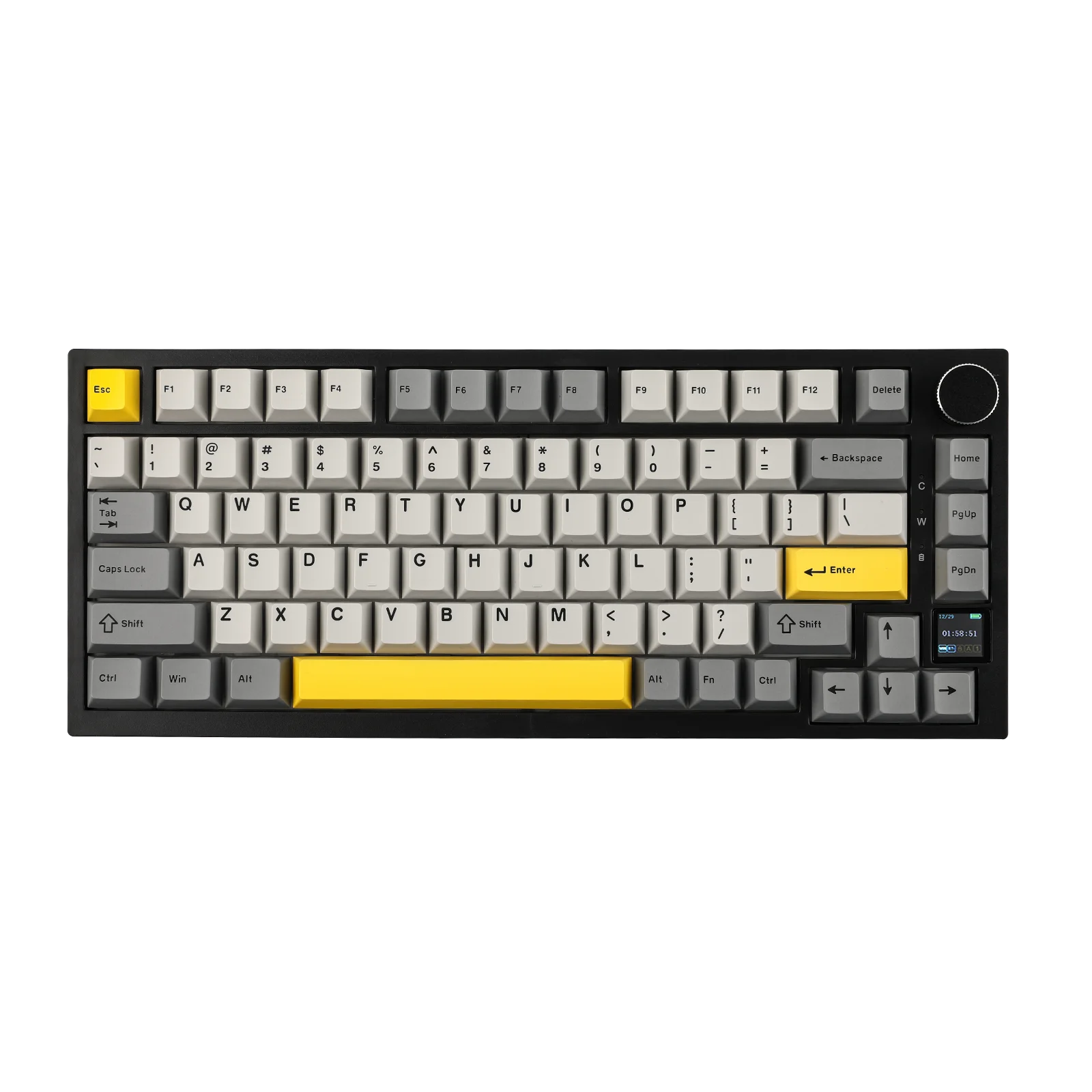 Ajazz AK820 Pro 75% Gasket-mounted Bluetooth 5.1/2.4G Wireless/Wired Mechanical Keyboard with TFT Screen for Mac/Win